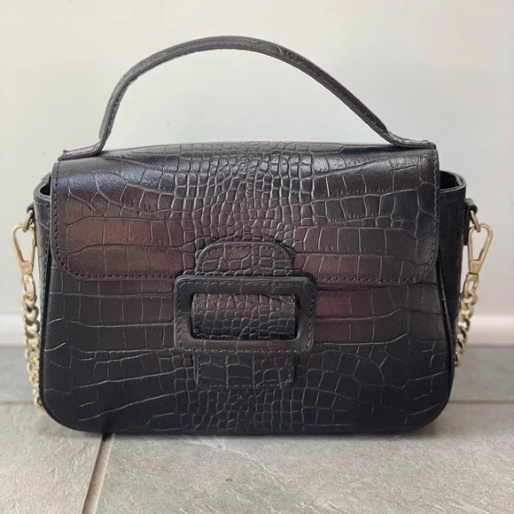 NWOT Vera Pelle crocodile handbag - Picture 2 of 6